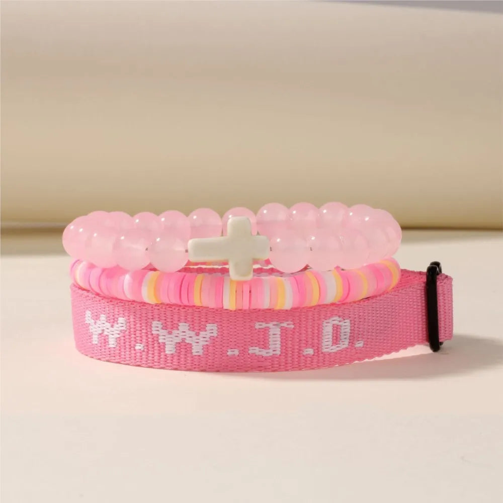 Pulsera con dije de cruz