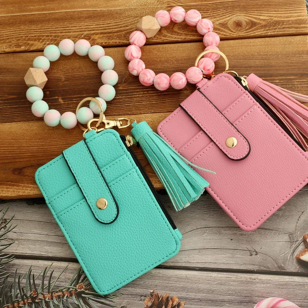 Monedero de piel sintética con pulsera para Mujer