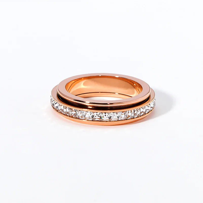 Anillos de ansiedad para mujeres de titanio