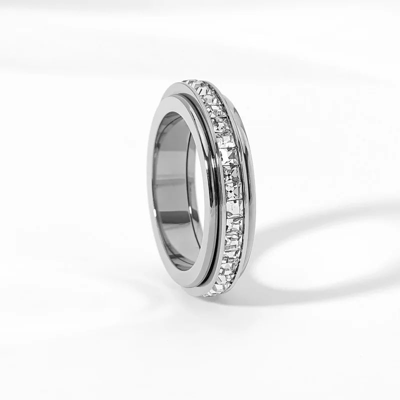 Anillos de ansiedad para mujeres de titanio