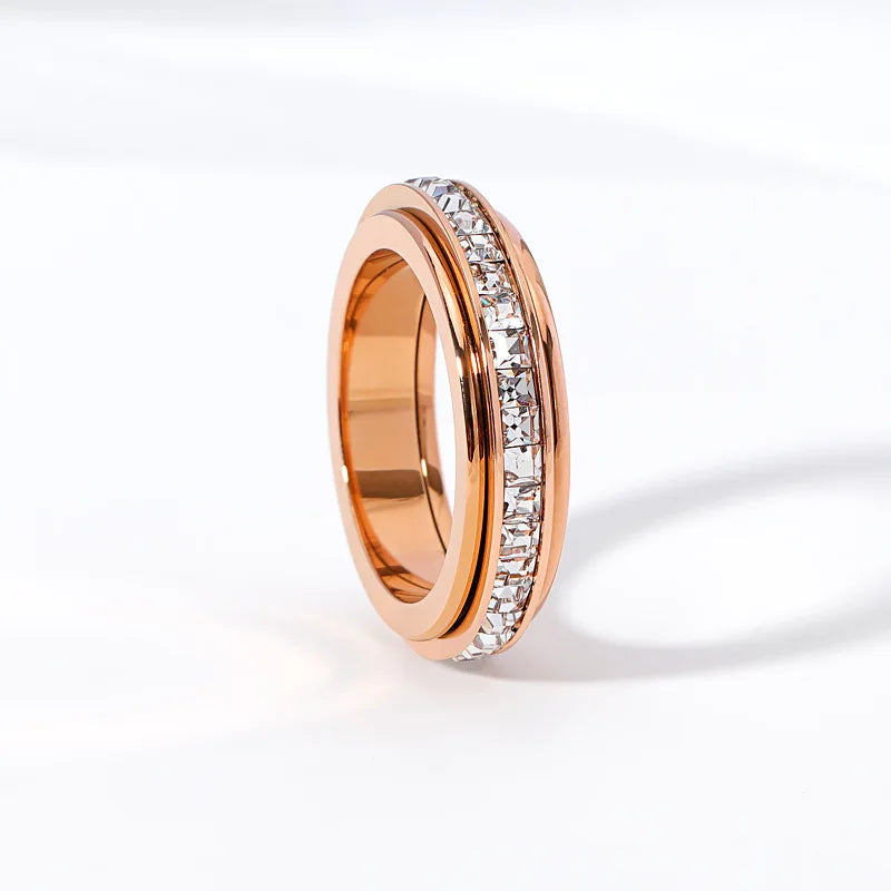 Anillos de ansiedad para mujeres de titanio