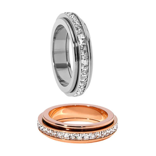Anillos de ansiedad para mujeres de titanio