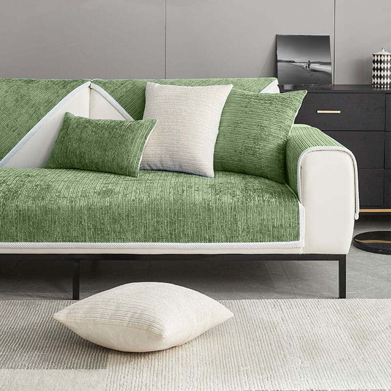 Cubierta de sofá de chenille de rayas simple 70*70 en (1 PC) Viral Tiktok