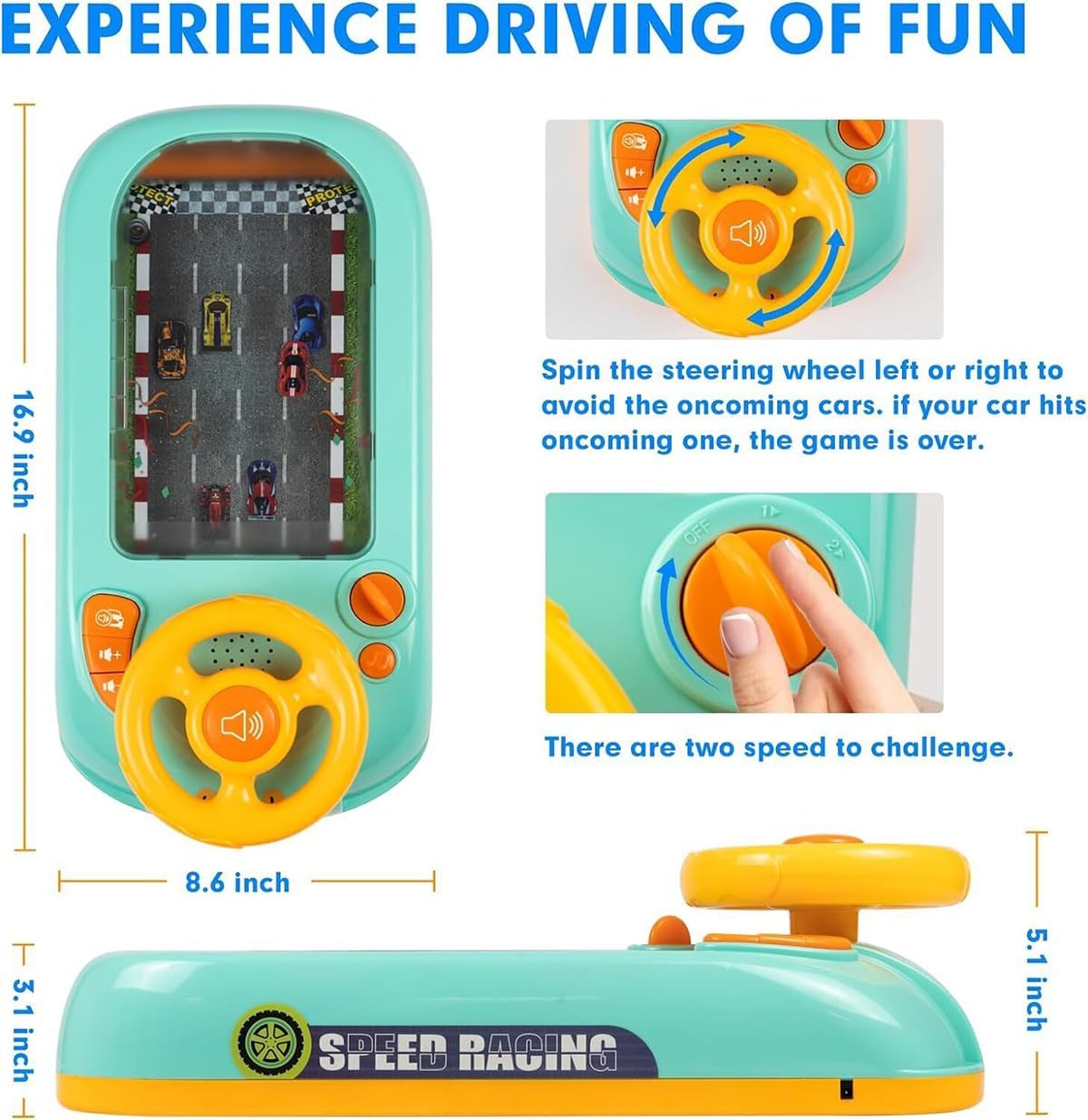Volante de coche de carreras de aventuras